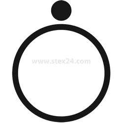 BSQX1170 Georg Schlegel Bezeichnungsschild Grafik-Symbol Abschalten weiß - 1 Stück