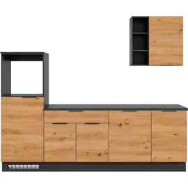 kochstation Küchenzeile KS-Lulea 260 cm schwarz