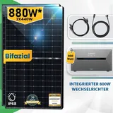 Campergold 880W Bifazial Balkonkraftwerk mit Speicher Komplett Set inkl. 800W integrietem Wechselrichter mit Anker Solix E1600 Pro Solarspeicher PV Solaranlage