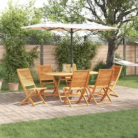 vidaXL Garten Essgruppe 7-tlg. Braun