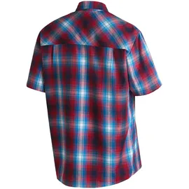 Maier Sports Kurzarmhemd Salsa / Blue Aster / Check 58