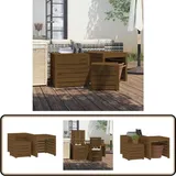 3-tlg. Gartenbox-Set Honigbraun Massivholz Kiefer - Gartenmöbel - Holz Gartenmöbel - Kiefernholz Möbel - Gartenbox - Stauraum Gartenmöbel