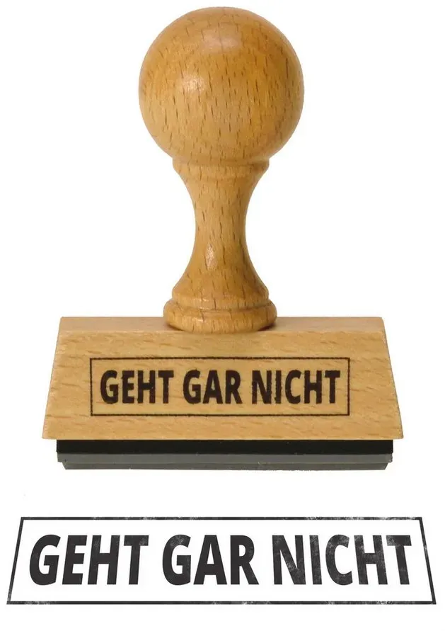 Preisvergleich Produktbild FTWdesign Stempel Geht Gar Nicht Holzstempel