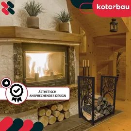 KOTARBAU Kaminholzregal Metall 50 x 30 x 60 cm Schwarz
