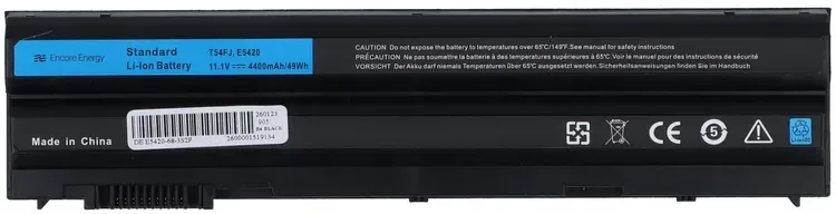 Neue Encore Energy Batterie für Dell Latitude E5420 E5430 E5520 E5530 E6420 E6430 E6440 E6520 E6530 E6540 49Wh 11.1V 4400mAh T54FJ