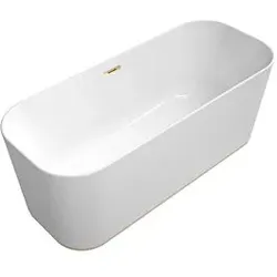 Villeroy & Boch Finion freistehende Badewanne 177FIN7A2BCV201 170x70cm, Design-Ring, Schürze Colour on Demand, weiß, champagne