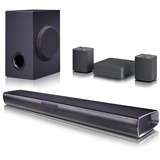 LG SQC4R 4.1 Soundbar (220W) mit kabellosem Subwoofer und Rücklautsprechern (Adaptive Sound Control, Bluetooth), Schwarz