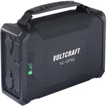 VOLTCRAFT VC-GP50 Powerbank 96000 mAh USB PD 2.0 Li-Ion Schwarz (matt) gleichzeitiges Laden und Entladen, LED Taschenlampe,
