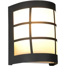 rl live your light Außenwandleuchte Edelstahl Glas 1x E27 schwarz matt