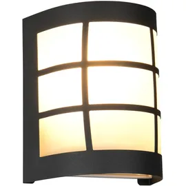 rl live your light Außenwandleuchte Edelstahl Glas 1x E27 schwarz matt