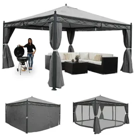 MCW Pergola Calpe 4 x 4 m inkl. Seitenwand grau