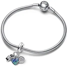 Pandora Kamera, Herz & Kompass Silber 792703C01