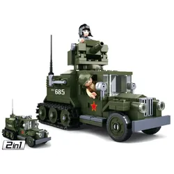 Sluban M38-B0685 - Army WWII - Alliierter Halbkettenfahrzeug 2in1
