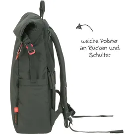 Lässig Outdoor Rolltop Backpack dunkelgrün