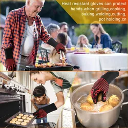Grillhandschuhe, widerstandsfähige Handschuhe, lebensmittelechte Küchen-Grillhandschuhe, rutschfeste Silikon-Grillhandschuhe für Ba