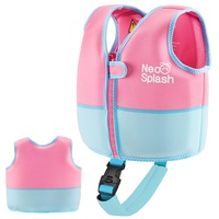 Kinder Mädchen Junge Schwimmlernweste, Schwimmhilfe Schwimmen Jacket für Kleinkinder Alter 1-6 mit Einstellbare Sicherheits Straps (KS-PB, 3-6)