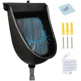 Urinal für Männer wandmontierte, verschüttete wasserlose Wasserlosen Garage Urinal mit 59 '' Schlauch UV-Widerstand plastische Urinale Innentoilette für Bad für Badezimmer