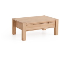 Couchtisch Tisch mit Schublade NALDO Buche Massivholz 110x70 cm