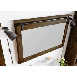 MASSIVMOEBEL24.DE Spiegel Mango 114x6x80 braun lackiert Railway #478