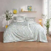 Estella Bettwäsche CELESTE Mako-Satin, B/L: 135x200 cm) - grün, - BL 135x200 cm