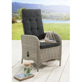 Destiny PALMA LUNA«, 4 Hochlehner, 1x Tisch, inkl. Auflagen), Aluminium, Polyrattan weiß