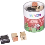 Heyda 204888480 Heyda 204888480 Stempel-Dose (Weihnachten) 1,5 x 1,5 cm