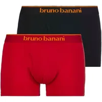 bruno banani Boxershorts »Short 2Pack Quick Access«, (2er Pack), Kontrastfarbene Details Bruno Banani rot-schwarz