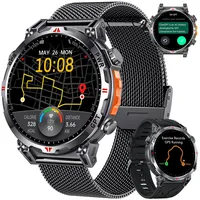 GPS Smartwatch Herren Sportuhr Fitnessuhr:1,7" AMOLED Display mit Bluetooth Anrufe/ChatGPT/3ATM/100+Sportmodi Outdoor Smart Watch mit Herzfrequenz Schlafmonitor Schrittzähler Kompatibel iOS Android