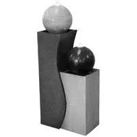 Dehner Polyresin-Gartenbrunnen Ying Yang, ca. H94 cm, Dunkelgrau|Grau