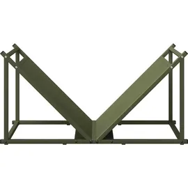 vidaXL Kaminholzregal Kaltgewalzter Stahl 70 x 43 x 34,5 cm Olivgrün