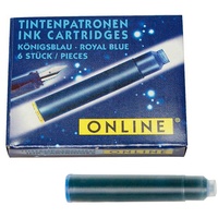 Online Schreibgeräte ONLINE® 17113/12 Tintenpatronen für Füller königsblau 6 St.