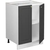 Vicco Unterschrank Fame-Line 60 x 82 x 60 cm Anthrazit-Gold/Weiß