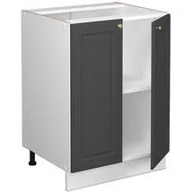 Vicco Unterschrank Fame-Line 60 x 82 x 60 cm Anthrazit-Gold/Weiß