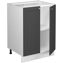 Vicco Unterschrank Fame-Line 60 x 82 x 60 cm Anthrazit-Gold/Weiß