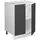 Vicco Unterschrank Fame-Line 60 x 82 x 60 cm Anthrazit-Gold/Weiß