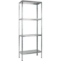 SCHULTE Regalwelt Steckregal Metall 180x60x40 cm silber 4 Fachböden