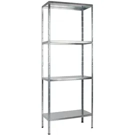 SCHULTE Regalwelt Steckregal Metall 180x60x40 cm silber 4 Fachböden