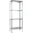 SCHULTE Regalwelt Steckregal Metall 180x60x40 cm silber 4 Fachböden