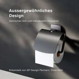 AM.PM Toilettenpapierhalter mit Deckel Gem Schwarz