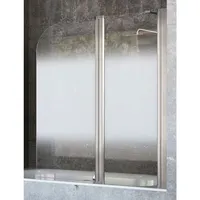 Doccia Badewannenfaltwand Nagoya mit einer Pendeltür und einem Fixteil, bis 110cm, H:145cm, weiß, Glas klar