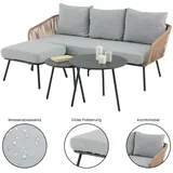 Idimex Mykonos Loungeset braun/grau