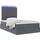 vidaXL Bett mit Stauraum und LED mit LED Dunkelgrau 120 x 190 cm Samt