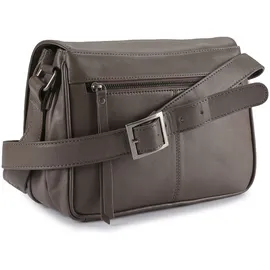 Harbour 2nd Just Pure Umhängetasche Leder Grey