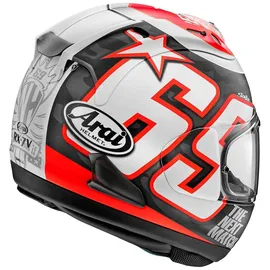 Arai Helmet Arai RX-7V Evo Hayden Reset Integralhelm - Schwarz/Weiß/Rot / S