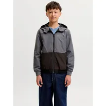 Jack & Jones Junior Jjerush Outdoorjacke Schwarz/Grau/Weiß 140