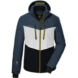 KILLTEC Herren Skijacke/Funktionsjacke mit abzippbarer Kapuze und Schneefang KSW 45 MN SKI JCKT, stahlblau, S,