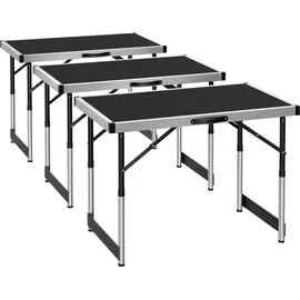 Tectake Tapeziertisch 300 x 60 x 73 - 94 cm 10 m Schwarz
