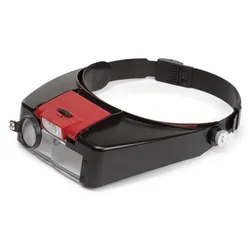 Velleman Kopflupe mit LED Beleuchtung, Vergrößerung 1.8x 2.3x 3.3x, einstellbares Licht