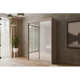 altdecor Schiebetürenschrank VESLI 150 x 215 x 61 cm Beige