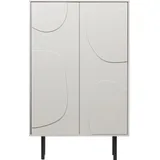 Woood Highboard 85 x 135 x 40 cm Weiß